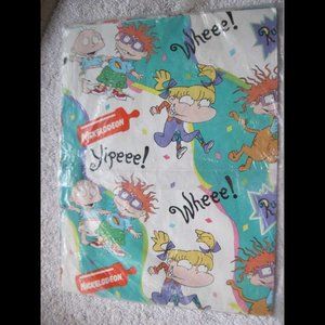 1 Rugrats 8.33 Sq Ft Sheet Gift Wrap White American Greetings Tommy Chucky Spike